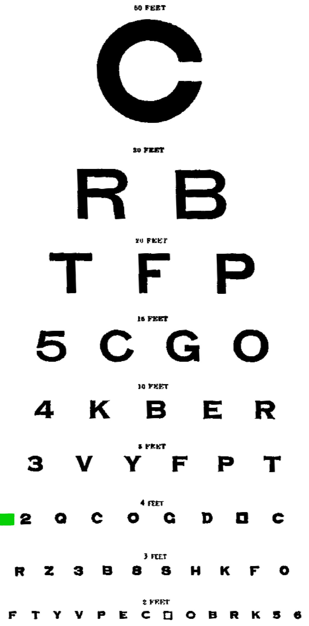 Dmv Vision Test Chart California